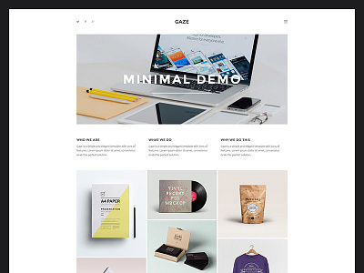 Gaze | Agency Demo (Vienna) agency clean creative flat grid minimal modern navigation simple template ui ux