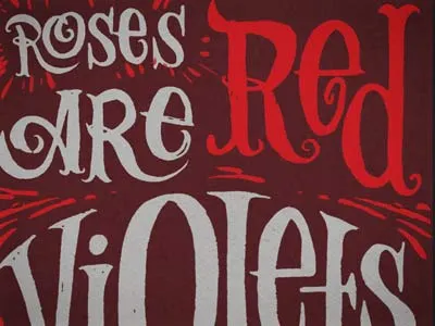 Valentine's Day Card hand drawn lettering type