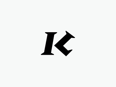 K L clever design inspiration logo minimal solid type