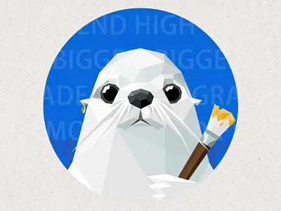 Designer icon sea lions the ocean， ui