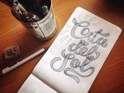 Sketch lettering pencil sketch