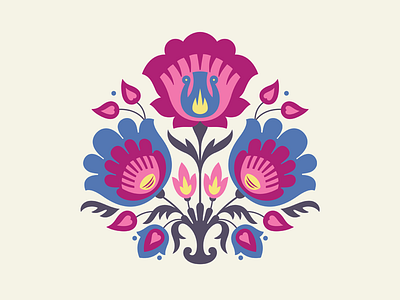 Papercut Flowers flowers folk illustration vector