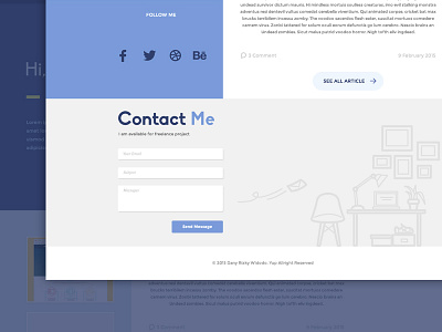 Contact me - personal site blog contact design form illustration personal ui workspace