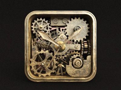 Clock 3d c4d clock icon mechanical