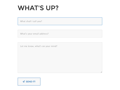 What's up? contact form css3 html5 joomla minimal template ux