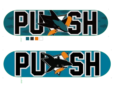 Shark Attack Board nhl skateboarding vector