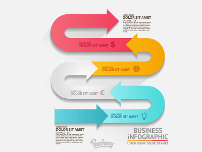 Inographics arrows adobe arrows free infographic vector