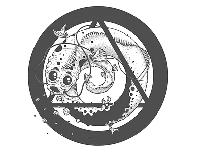 Animal animal fish illustration lineart stippling