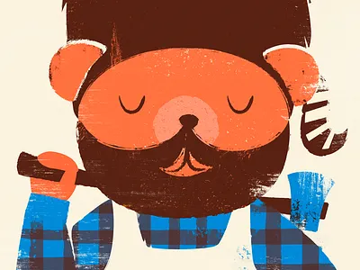 Lumber Jack axe bear beard bunyon jack koonskin lumber plaid teddy texture