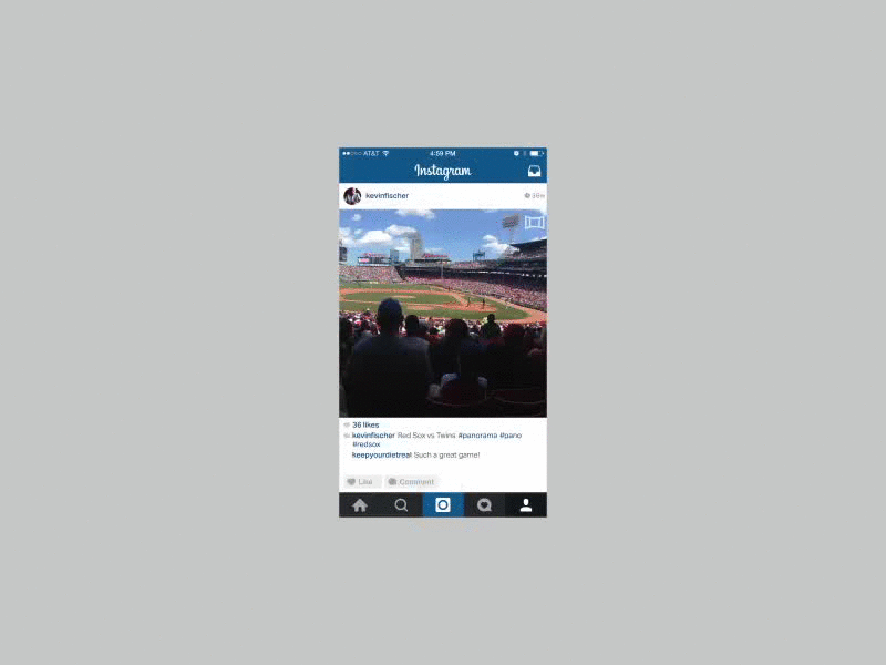 Instagram Panorama Idea after effects animation app ig instagram interaction panorama photography photoshop ui