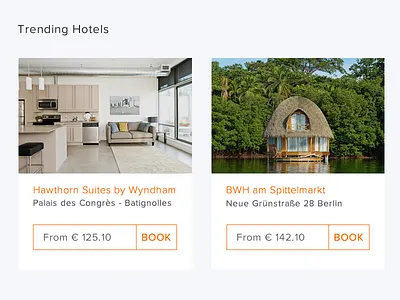 Trending Hotel design grid hotel interface list modern photo ui user web