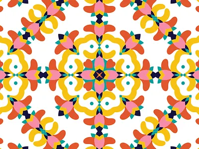 Tropical Pattern II colorful floral pattern tropical