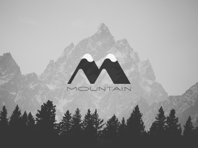 Mountain Logo Design black and white brand design identity letter logo m mountain photo