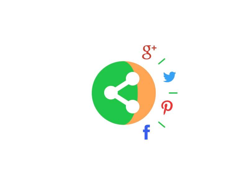 Social Media Animated Icon after effects animated gif burst button flat vector icon motion pop share social media twitter ui