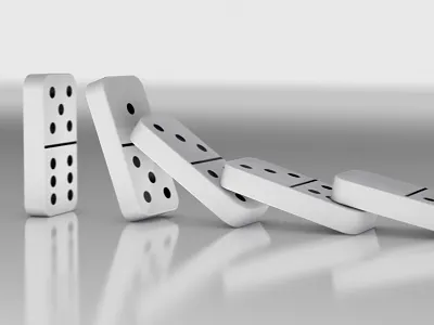 And the hits keep coming domino domino effect dominos game isolated
