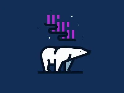 Ursa Major aurora borealis bear illustration northern lights polar texture vancouver