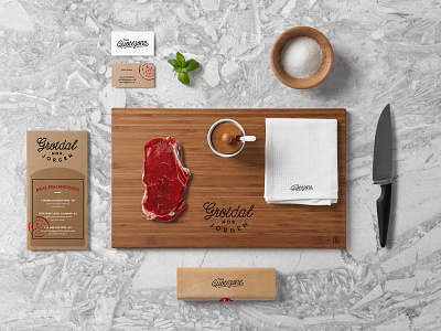 Restaurant & Food Branding Mock Up bar brand craft free hipster kitchen logo minimalist mockup psd template vintage
