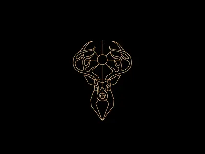 Sun Creek Hunt Club deer illustration sun