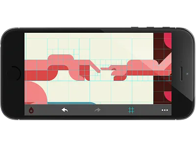 W.I.P The Creation of Adam -with a Drawing app- bible chapel flat flatdesign iphone masterpiece michelangelo patchworkapp renaissance sistine vatican