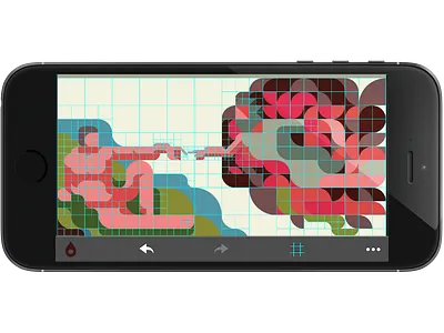 W.I.P The Creation of Adam -with a Drawing app- bible chapel flat flatdesign iphone masterpiece michelangelo patchworkapp renaissance sistine vatican