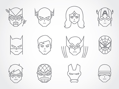 Superhero Pattern batman captain america flash green arrow iron man spiderman superman wolverine wonder woman x men