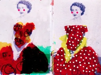 CUSTOMISED ILLUSTRATION fashion illustration make up painting queen woman