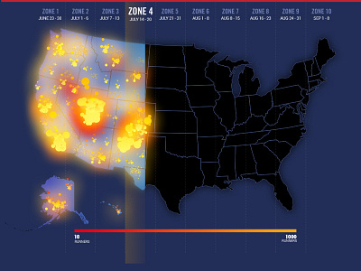 Heat Map of Runners heatmap infographic map