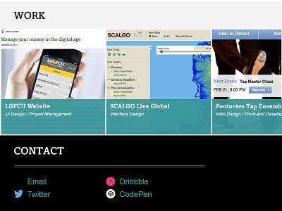 Portfolio Homepage portfolio web design