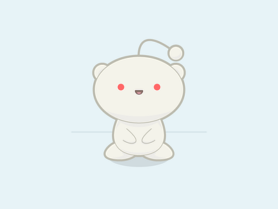 Snoo alien cute illustration mascot reddit shading snoo soft