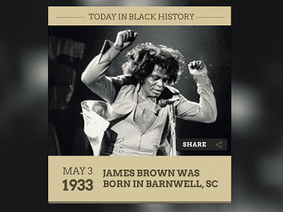 History Card card james brown tv web