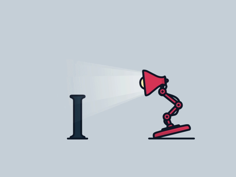 Pixar Lamp Line Art - GIF (2) animation color dark i jump lamp pixar scheme