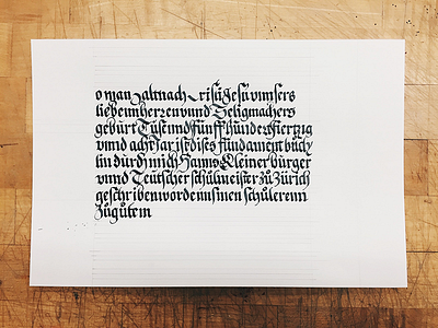 half-bâtard batard blackletter calligraphy