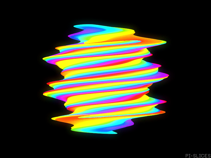 Psychedelic Soft Serve 3d cinema 4d gif loop pi slices pislices psychedelic rainbow seamless soft serve texture trippy