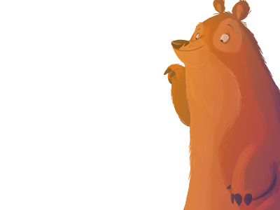 Curious Bear Dribbb bear character design digital painting illustration yosemite