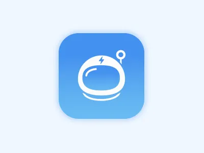 Space Helmet iOS icon app flat gradient helmet icon ios mobile space