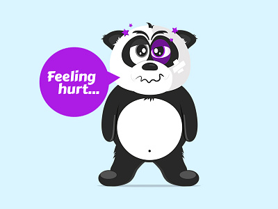 Panda - Feeling hurt... Emoji character emoticon feelings hurt illustration panda