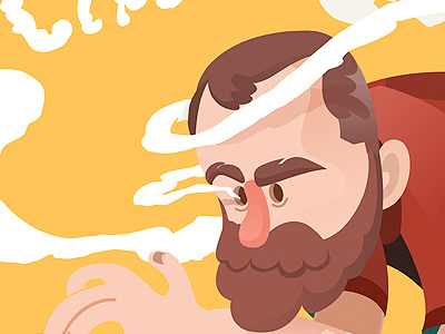 My friend Hachecode detail bearded character code coding ctrlz drawing flat hxc illustration illustrator