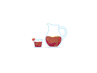 Sangria drink flat illustration rebound sangria vector