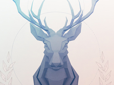 Faune - Deer deer faune geometric illustration