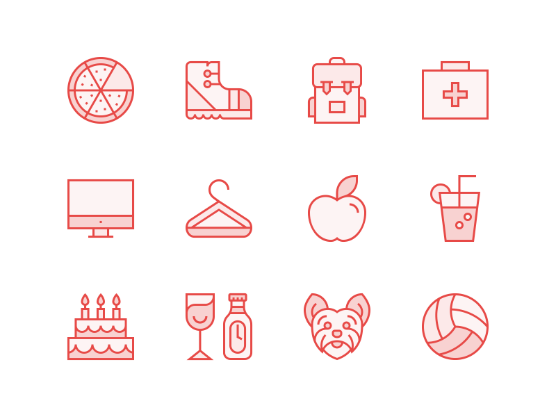 829 Perks Icons 829 brand identity creative dan fleming design icon set illustration perks