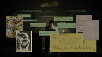 Visualization of Alan Wake 2 story stuff animation composition