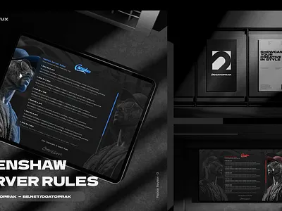 Crenshaw Server Rules UI I Gta V branding design figma grand theft auto graphic design gta illustration logo roleplay ui