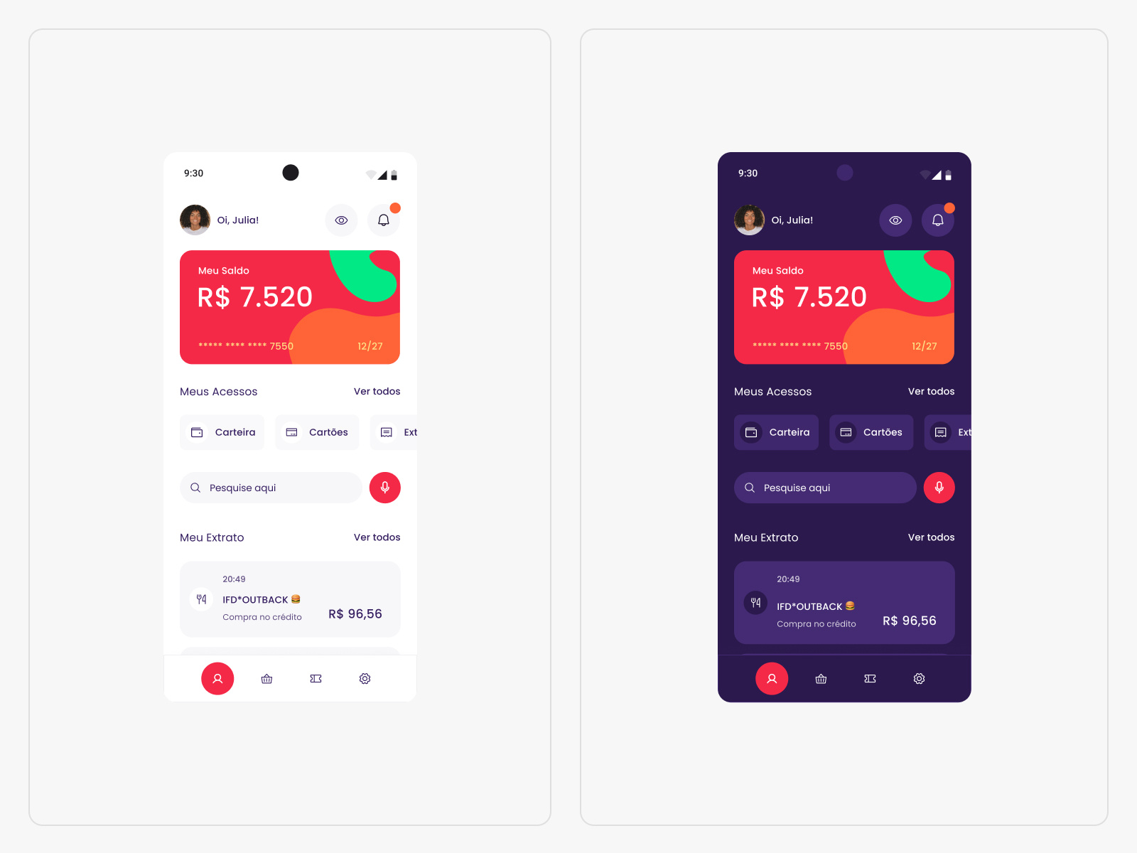 Concept / Caju android app bank caju cart component design system ios mobile product product design responsive ui ux