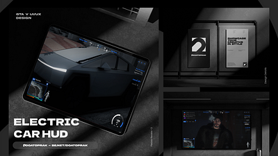 Electric Car Hud UI I Gta V branding design figma grand theft auto graphic design gta illustration logo roleplay ui