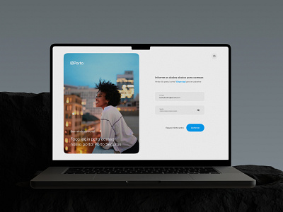 Concept / Porto Seguros blue button component concept form input landing page login porto product design template ui ux