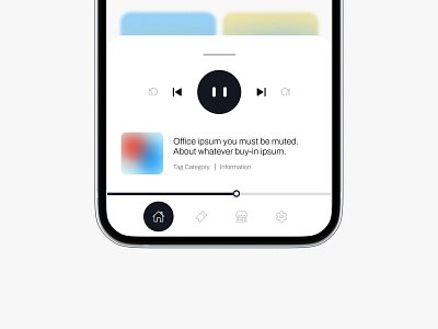 Filters, Audio controls and Chips app audio controll bottom button chips component drawer loading menu mobile modal next play pop up responsive skip