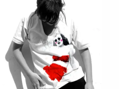 CUSTOMISED TEE-SHIRT fashion illustration tee shirt vintage woman