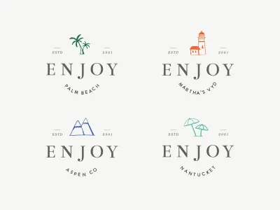 Enjoy Sub Brands 2 branding illustration logo travel