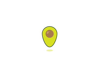 Avacado Pin avocado flat food guacamole icon location pin pit salsa