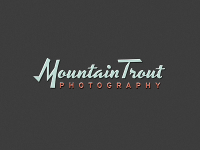 Mountain Trout Logo logo overprint photography script